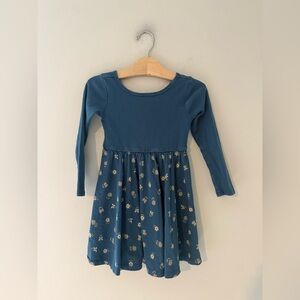 $16 ADD ON Tea Collection Dress Size 5T blue floral Alice + ames Zara MINI BODEN